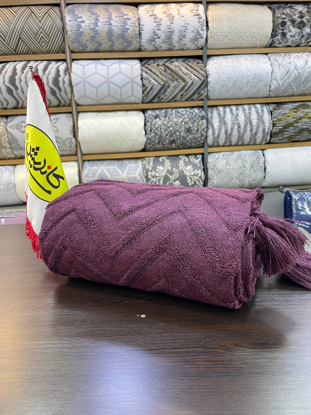 🛎️شال مبل ۳متری طرح پانچ برجسته نخی ۱۰۰٪ ازبرند کاندیش⭐️